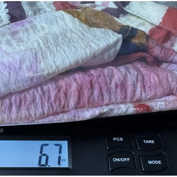 John Mark Tunic Top Women 1X Button Up Floral Long Line Boho Lightweight - Picture 9 of 9